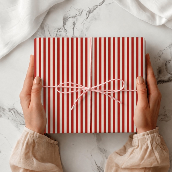 TIỆM CÁ TRỨNG - 'Red Stripe' Wrapping Paper