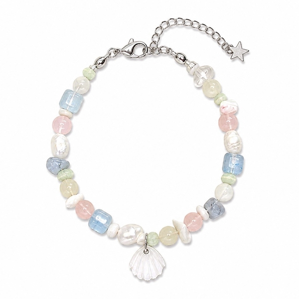 MERMAID - 'Cloud' Natural Gemstone & Pearl Bracelet