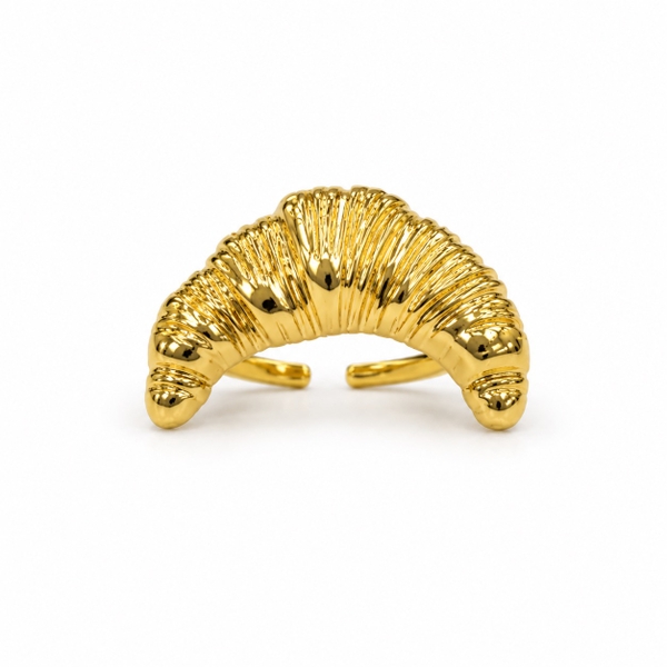 ROUGE - 18K Gold Plated Croissant Ring