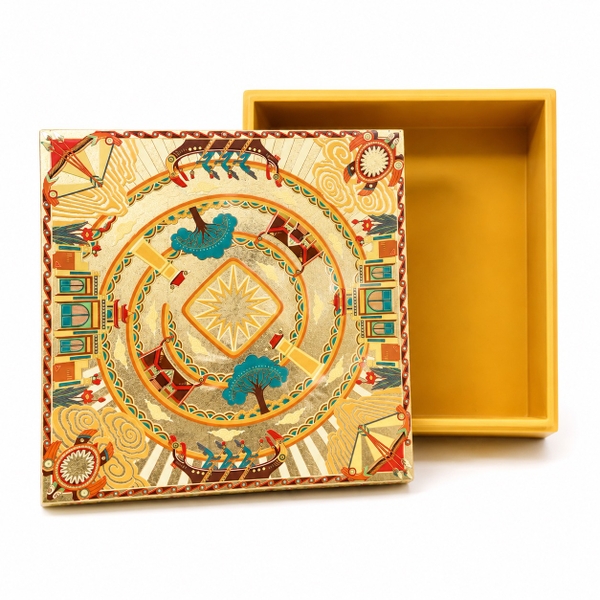 LA'ARTISAN - 'Thành Cổ Loa / Co Loa Citadel' Gold Plated Lacquer Box