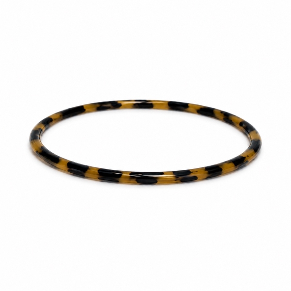 AZIET -  Buffalo Horn Bangle in Leopard Print