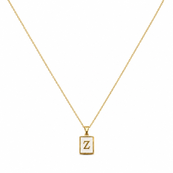 ROUGE - 18K Gold Plated Necklace With Letter ‘Z’ Pendant