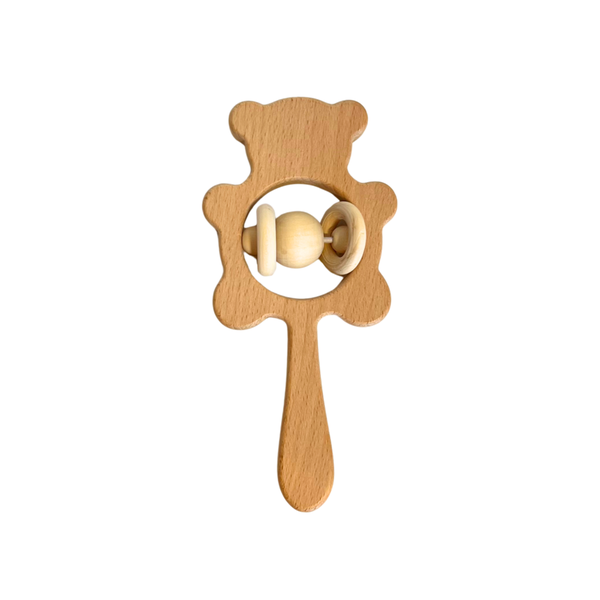 Baby Wooden Rattle - Bear
