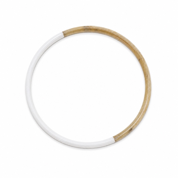 AZIET -  Buffalo Horn & Lacquer Bangle in White