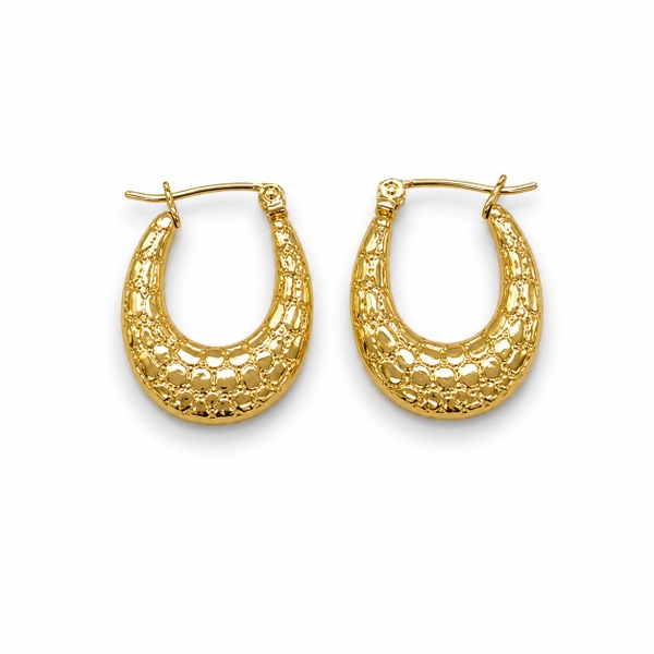 MIALIE - 18K Gold Plated Snake Skin U-Shaped Earrings
