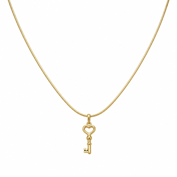 ROUGE - 18K Gold Plated Necklace With Key Pendant