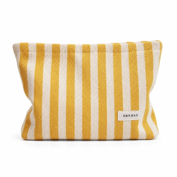 Make Up Purse - Yellow Striped