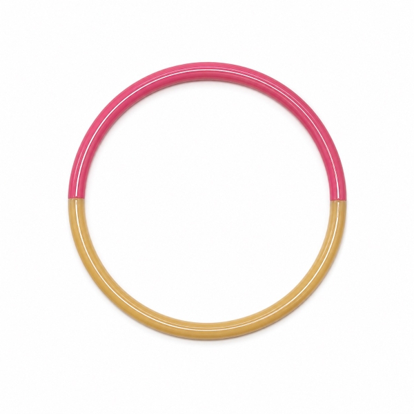 AZIET -  Buffalo Horn & Lacquer Bangle in Fuchsia