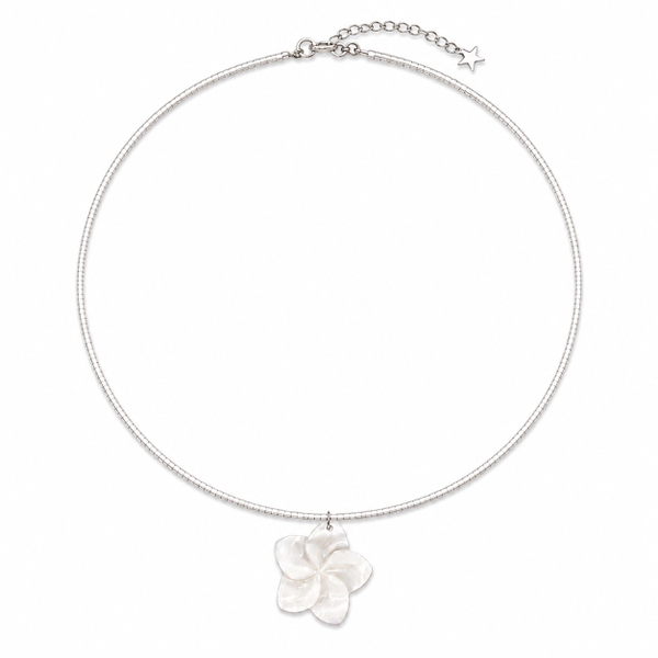 MERMAID - 'Bloom' Mother Of Pearl Necklace With Flower Pendant