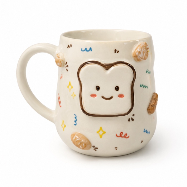 MEOW POTTERY - Bubble Mug With Bread Charm