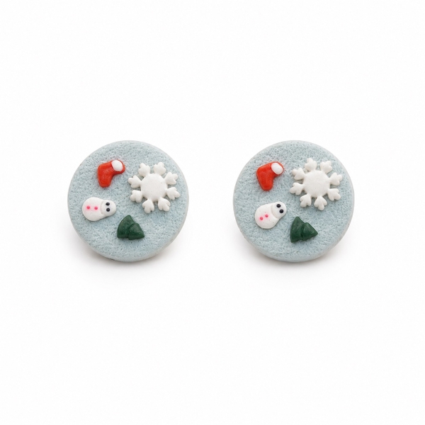 ELI & LOU - Clay Earrings in Christmas Symbols