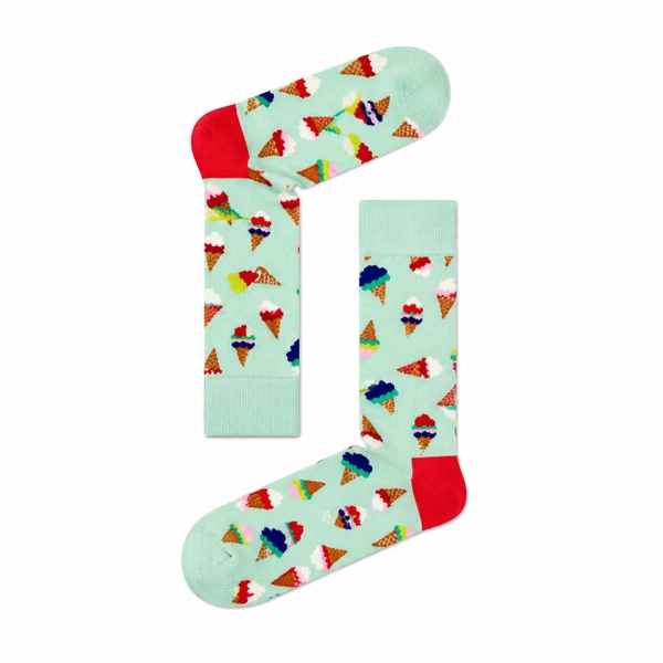 CREW SOCKS - Colorful Ice Cream In Mint