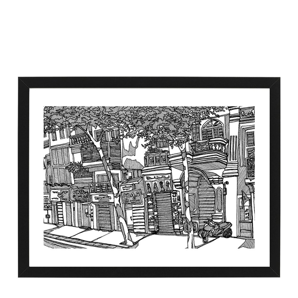 FRAMED Line Study Studio 'Street Scene'