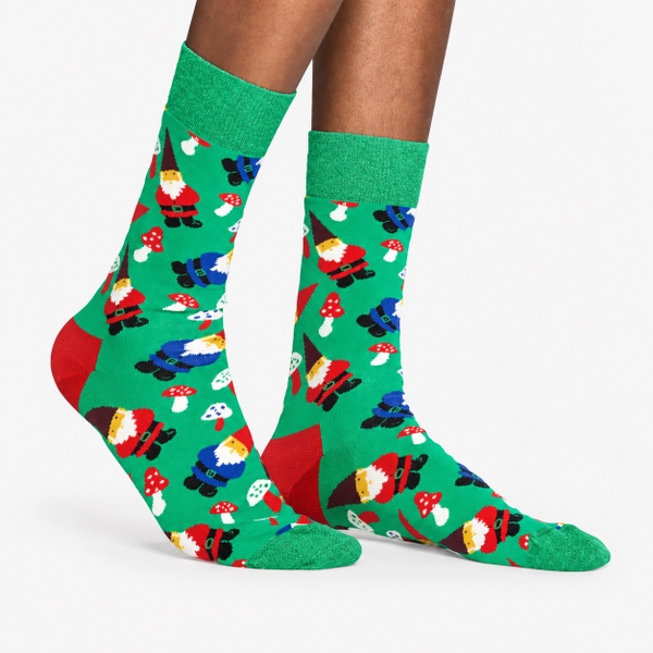 CHRISTMAS - 'Woodland Gnome' Holiday Crew Socks