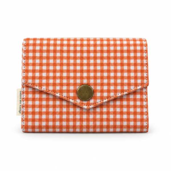 RỪNG HANDMADE - 'Orange Gingham' Small Wallet