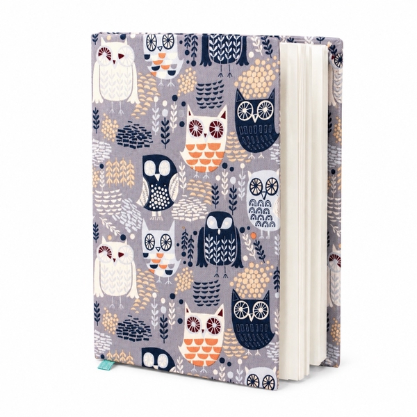 RUNG HANDMADE - 'Owl’ Fabric Book Cover