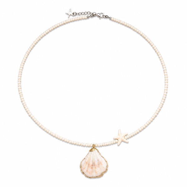MERMAID - Gold Plated Seashell Charm Necklace