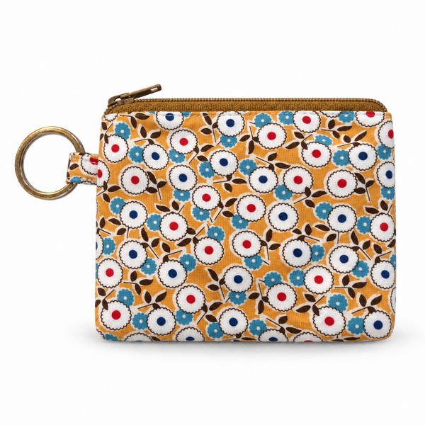 RỪNG HANDMADE - 'Vintage Daisy Garden' Wallet Keychain With Zipper
