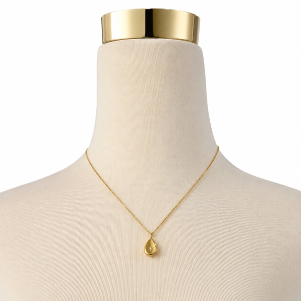 MIALIE - 18K Gold Plated North Star Teardrop Pendant Necklace