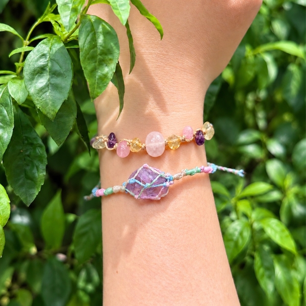 MERAKI TOWN - Niwa Bracelet in Amethyst, Rose Quartz, Citrine