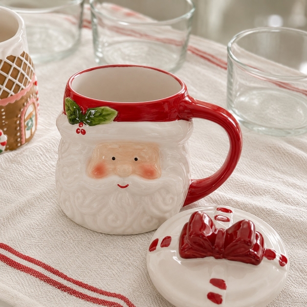CHRISTMAS - Ceramic Short Mug in Santa