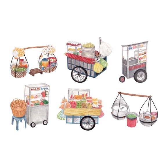 PHANHSHI STUDIO - 'Vietnam Street Vendors No.02' Print