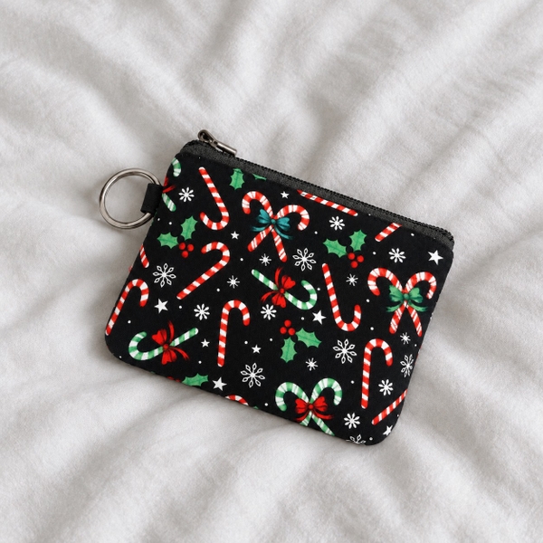 RỪNG HANDMADE - 'Candy Cane' Wallet Keychain With Zipper