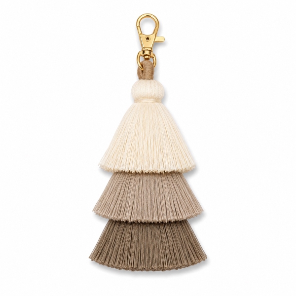 Handmade Tassel Charm in Beige
