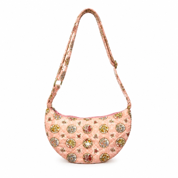 RUNG HANDMADE - ‘Floral’ Shoulder Bag in Pink