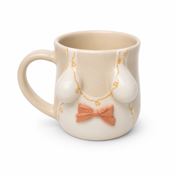 MEOW POTTERY - Monokini Mug With Orange Bow