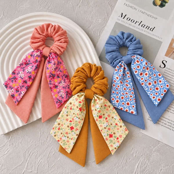 RỪNG HANDMADE - Long Bow Scrunchies in Terra Cotta