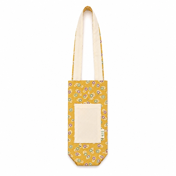 RUNG HANDMADE - 'Tiny Flower in Yellow' Fabric Bottle Holder