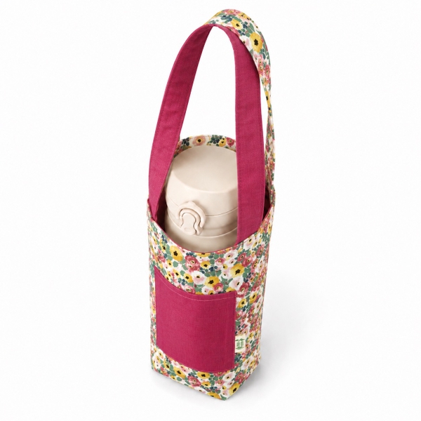RUNG HANDMADE - 'Colorful Flower' Fabric Bottle Holder