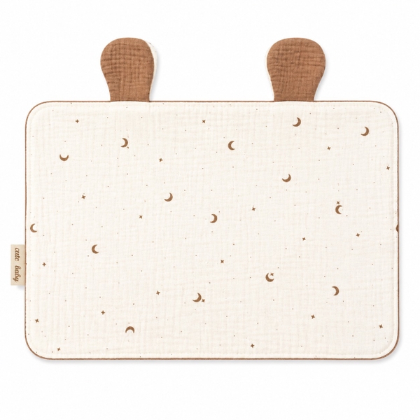 Baby Musline Pillow - Brown Bunny