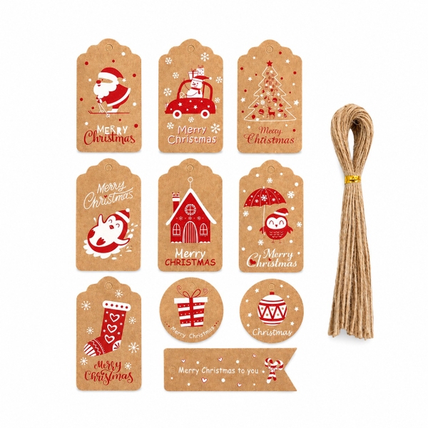 WARM STATION - Christmas Gift Tag No.1 (Set Of 10)