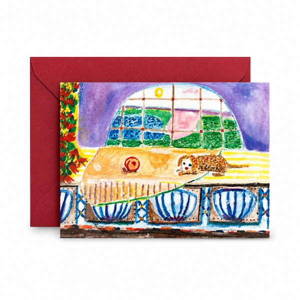 AYAKO AKAI - ‘Relaxing' Greeting Card