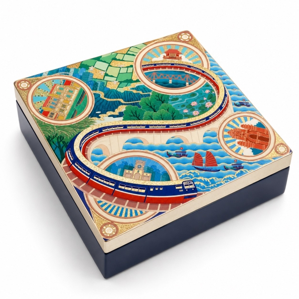 LA'ARTISAN - 'Đường Sắt Bắc Nam' Gold Plated Lacquer Box