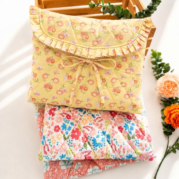 RỪNG HANDMADE - ‘Ditsy Floral in Butter Yellow’ Laptop/Ipad Sleeve