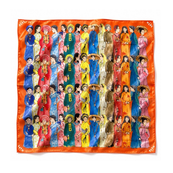 LY VU -  ‘Áo Dài’ Silk Carre Scarf