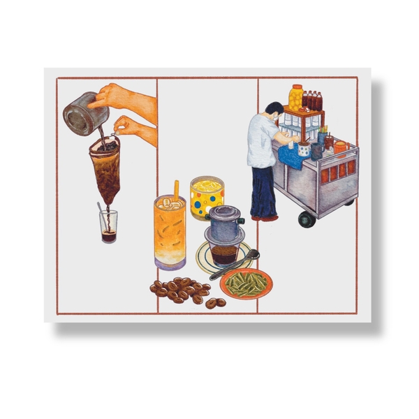 PHANHSHI STUDIO - ‘Coffee Vendor' Postcard