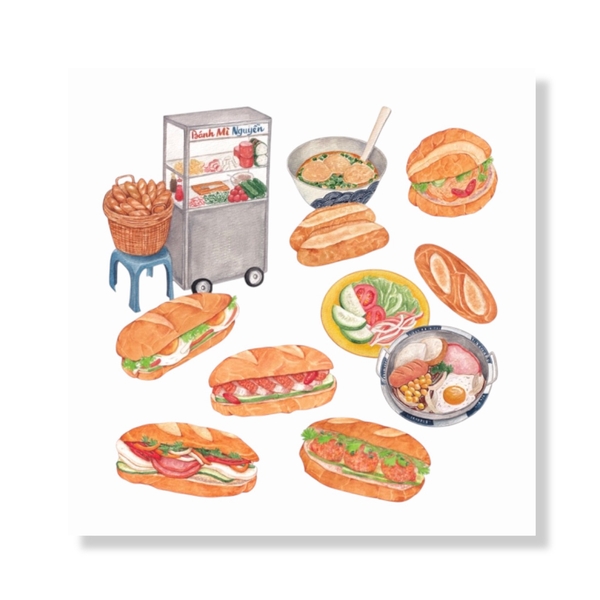 PHANHSHI STUDIO - 'Types Of Bánh Mì’ Print