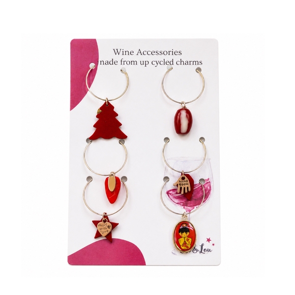 ELI & LOU - Wine Bottle Charm (Set Of 6)