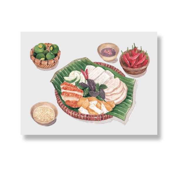 PHANHSHI STUDIO - ‘Bún Đậu Mắm Tôm' Postcard