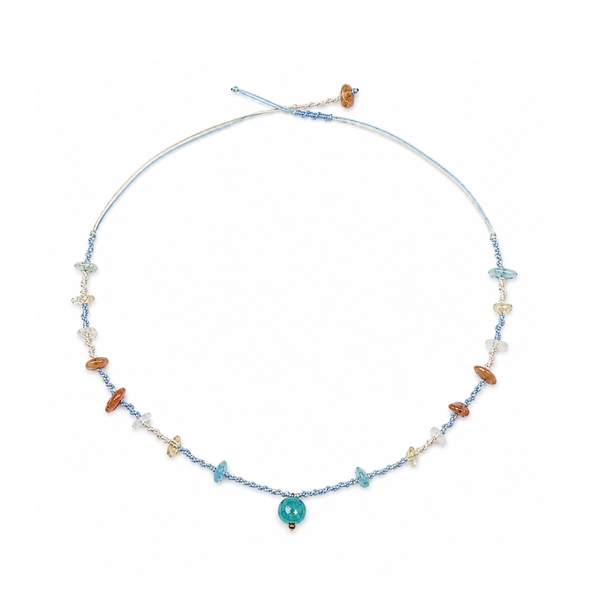 MERAKI TOWN - Mix Stone Necklace In Amazonite