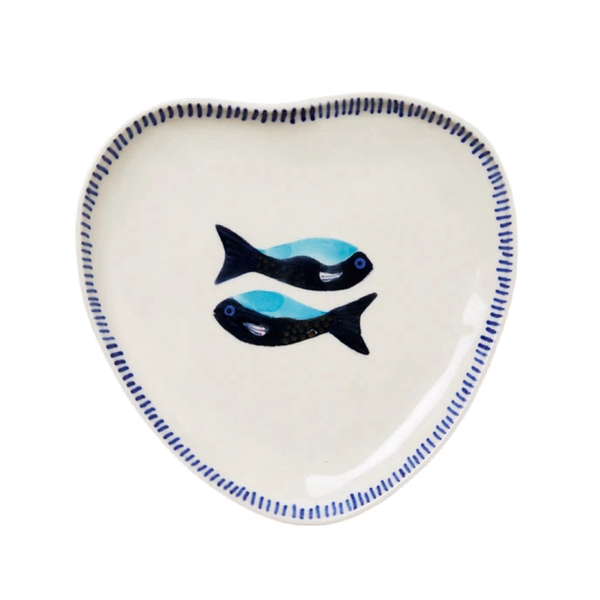 BAT TRANG - Ceramic Fish Heart Plate