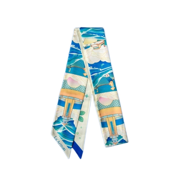 LA'ARTISAN - ‘Biển Đảo - Homeland Waters’ Twilly Scarf