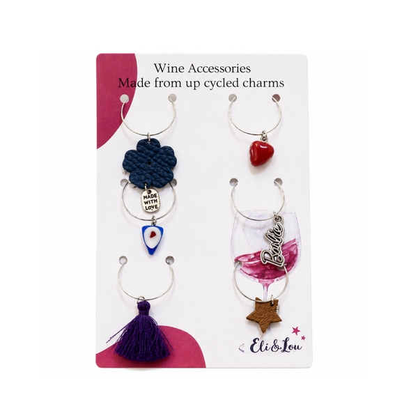 ELI & LOU - Wine Bottle Charm (Set Of 6)