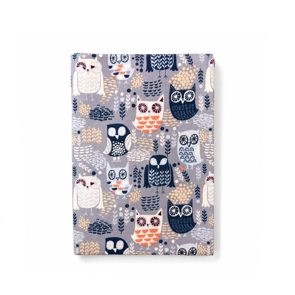RUNG HANDMADE - 'Owl’ Fabric Book Cover