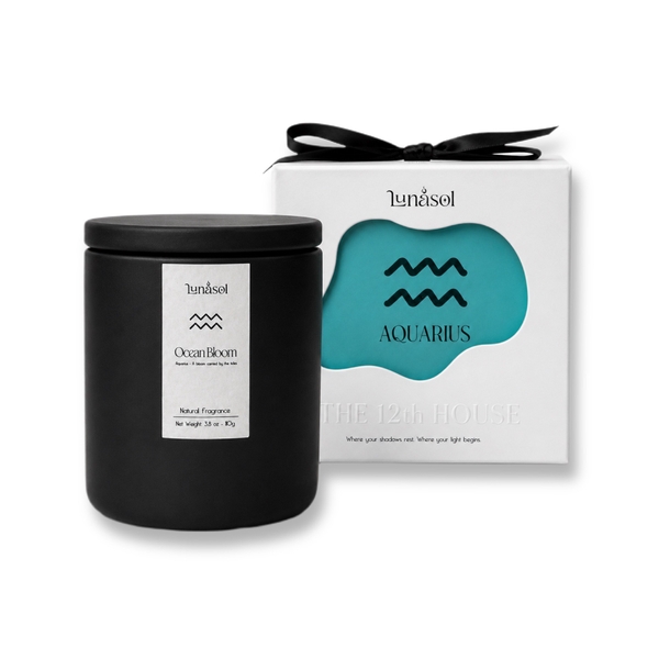 LUNASOL - 'Aquarius' Zodiac Scented Candle