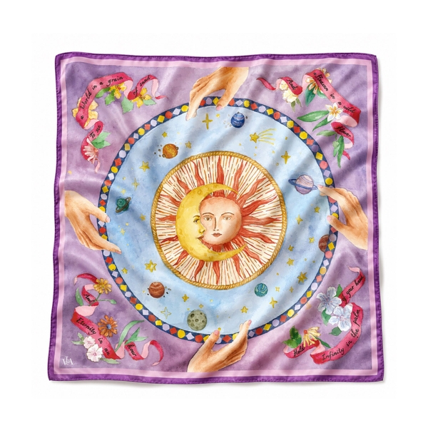 LY VU -  ‘Soleluna’ Silk Carre Scarf